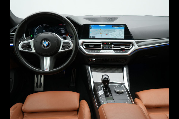 BMW 4 Serie Coupé 430i M Sport 245pk Dealer O.H Sanremo Green | Panodak | Lederen Competition Stoelen Memory & Verwarmd | Adaptive Onderstel | 360 Camera | Harman & Kardon | 19" L.M | Carbon | Apple Carplay | Navigatie | Blis | Virtual | DAB |