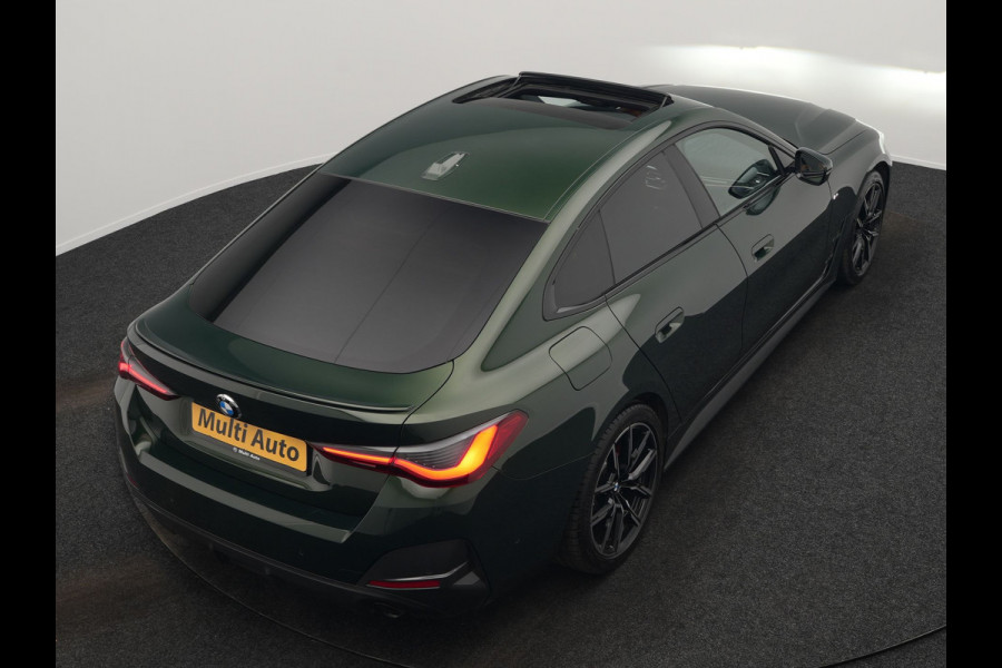 BMW 4 Serie Coupé 430i M Sport 245pk Dealer O.H Sanremo Green | Panodak | Lederen Competition Stoelen Memory & Verwarmd | Adaptive Onderstel | 360 Camera | Harman & Kardon | 19" L.M | Carbon | Apple Carplay | Navigatie | Blis | Virtual | DAB |