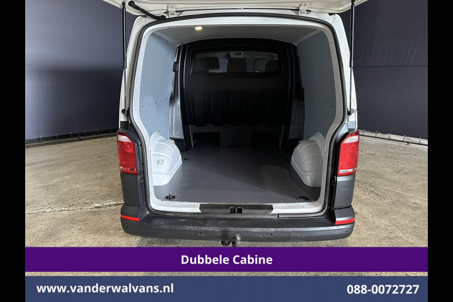 Volkswagen Transporter 2.0 TDI 150pk L2H1 Dubbele Cabine Airco | 5-Zits | Navigatie | Apple Carplay | Cruisecontrol Android Auto, 2500kg Trekhaak, Parkeersensoren, Achterklep