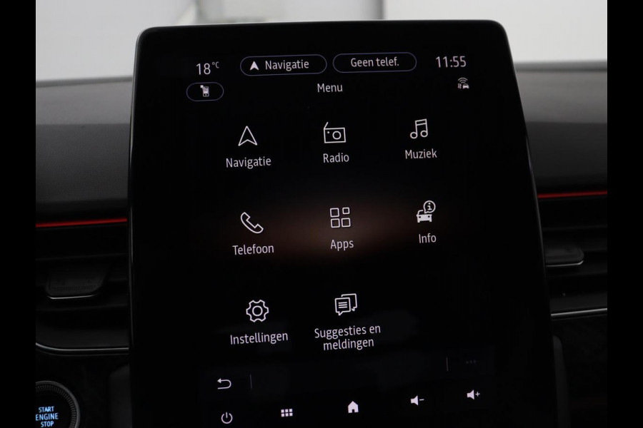 Renault Arkana 1.6 E-Tech Hybrid 145 R.S. Line | Leder/Alcantara | Stoelverwarming | Trekhaak | Adaptive cruise | Camera | Carplay | Keyless | Park Assist | Full LED | Navigatie