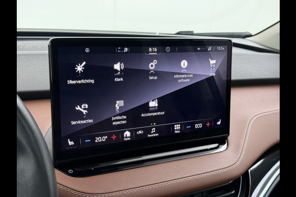 Škoda ENYAQ iV 80 Leer Pano-Dak/SchuifDak SOH 93% Trekhaak Camera Navi Ecc Apple Carplay Android Auto Pdc Cruise Control Privacy Glas Led DAB Stuur+Stoel+a-Bankverwarmd Elek.Achterklep Lane Assist Keyless Luxus 1e Eigenaar Origineel Nederlandse Auto Dealeronderhouden 1.000kg Trekvermogen