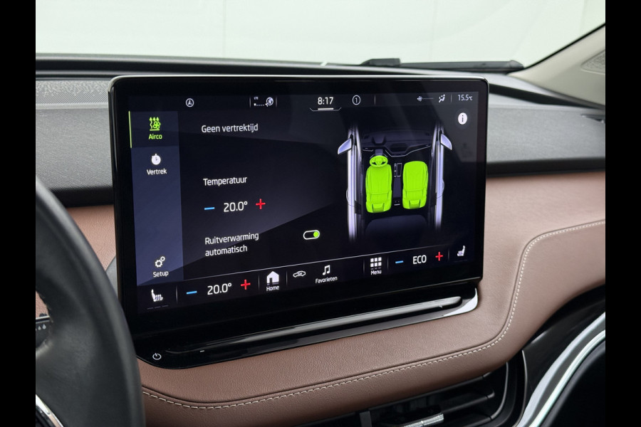 Škoda ENYAQ iV 80 Leer Pano-Dak/SchuifDak SOH 93% Trekhaak Camera Navi Ecc Apple Carplay Android Auto Pdc Cruise Control Privacy Glas Led DAB Stuur+Stoel+a-Bankverwarmd Elek.Achterklep Lane Assist Keyless Luxus 1e Eigenaar Origineel Nederlandse Auto Dealeronderhouden 1.000kg Trekvermogen