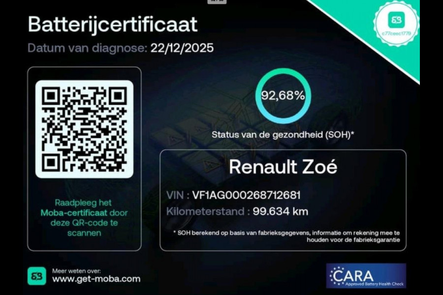 Renault ZOE R135 Limited 52 kWh|KOOP ACCU|93% SOH|DEALER ONDERHOUDEN