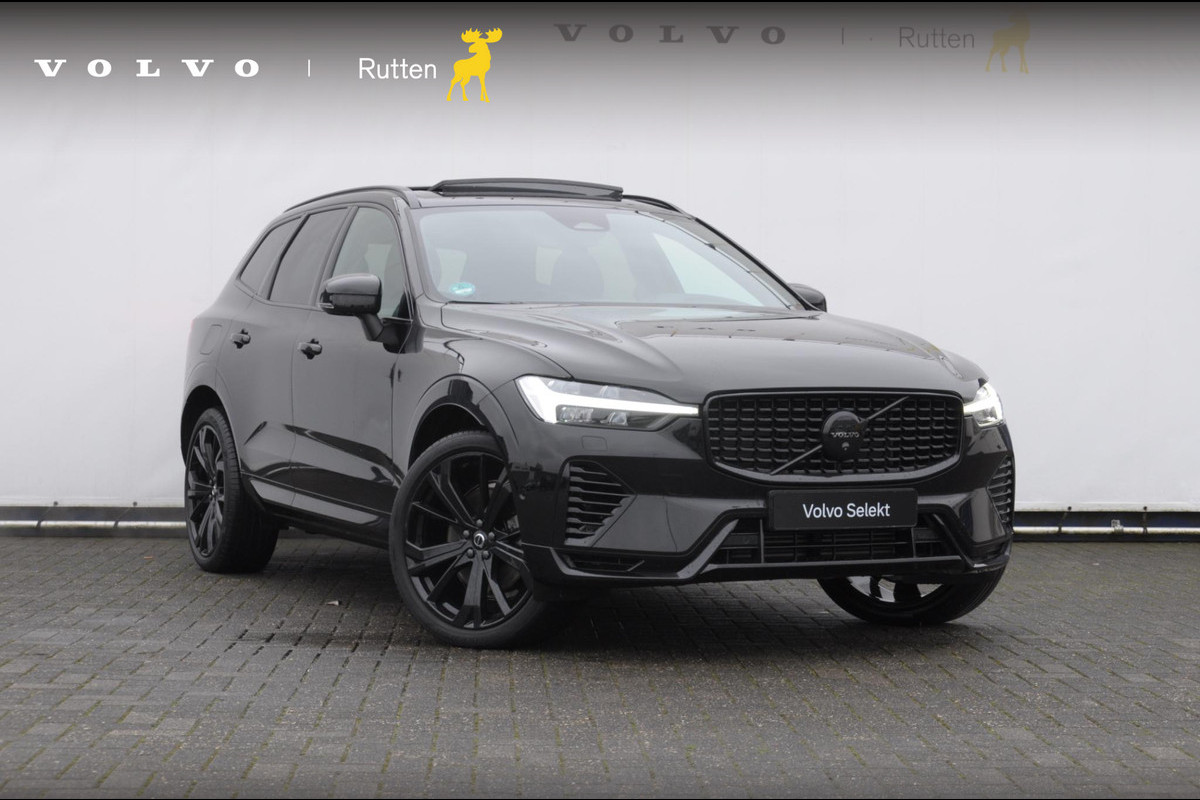 Volvo XC60 T6 350PK Automaat AWD Plus Black Edition Panoramadak/ Elektrisch bedienbare voorstoelen met geheugen/ Stoelverwarming/ Stuurverwarming/ Harman Kardon audio/ 360 Camera/