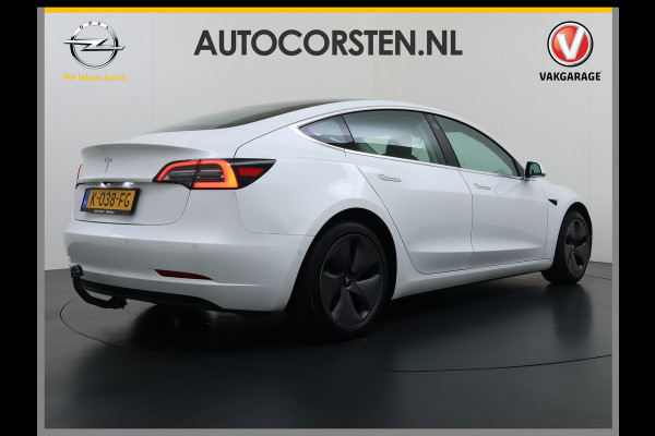 Tesla Model 3 SR+ 325PK LFP-Accu SOH 91% Trekhaak AutoPilot Leer Pano-Dak Adaptive Cruise Lmv 18" Camera's Elektr.-Stuur+Stoelen+Spiegels+Gehe Ecc Navi Led DAB Voorverwarmen interieur via App Keyless One-Pedal-Drive 1.000KG Trekgewicht Origineel Nederlandse Auto LFP accu dus 100% opladen!