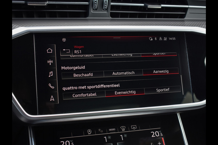 Audi RS6 Avant RS 6 TFSI Quattro 600pk Dynamic | B&O Sound | RS Sportuitlaat | Design Pack | Panoramadak | Head-Up | Sport Differentieel | Laser | Audi Exclusive Color | RS Seats | 4 Zone Climate | 4 Wheel Steering Assistent tour package