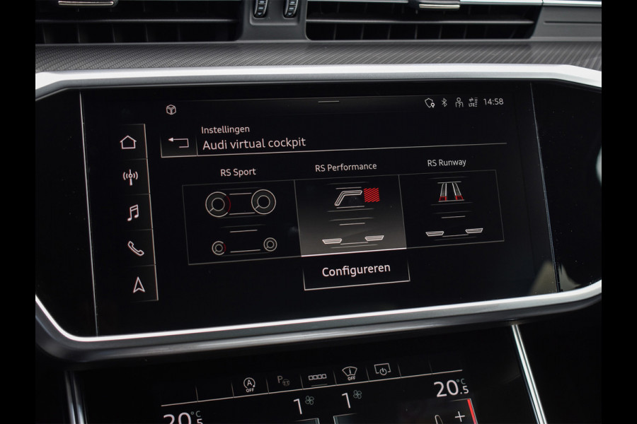 Audi RS6 Avant RS 6 TFSI Quattro 600pk Dynamic | B&O Sound | RS Sportuitlaat | Design Pack | Panoramadak | Head-Up | Sport Differentieel | Laser | Audi Exclusive Color | RS Seats | 4 Zone Climate | 4 Wheel Steering Assistent tour package