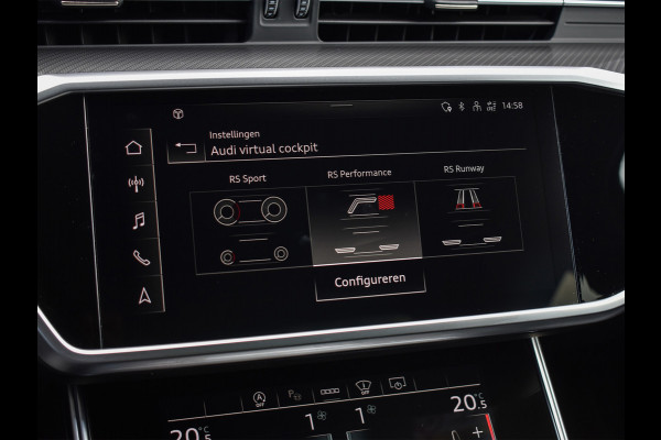 Audi RS6 Avant RS 6 TFSI Quattro 600pk Dynamic | B&O Sound | RS Sportuitlaat | Design Pack | Panoramadak | Head-Up | Sport Differentieel | Laser | Audi Exclusive Color | RS Seats | 4 Zone Climate | 4 Wheel Steering Assistent tour package