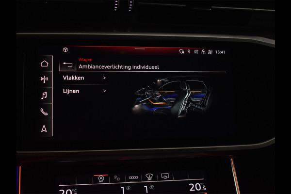 Audi RS6 Avant RS 6 TFSI Quattro 600pk Dynamic | B&O Sound | RS Sportuitlaat | Design Pack | Panoramadak | Head-Up | Sport Differentieel | Laser | Audi Exclusive Color | RS Seats | 4 Zone Climate | 4 Wheel Steering Assistent tour package