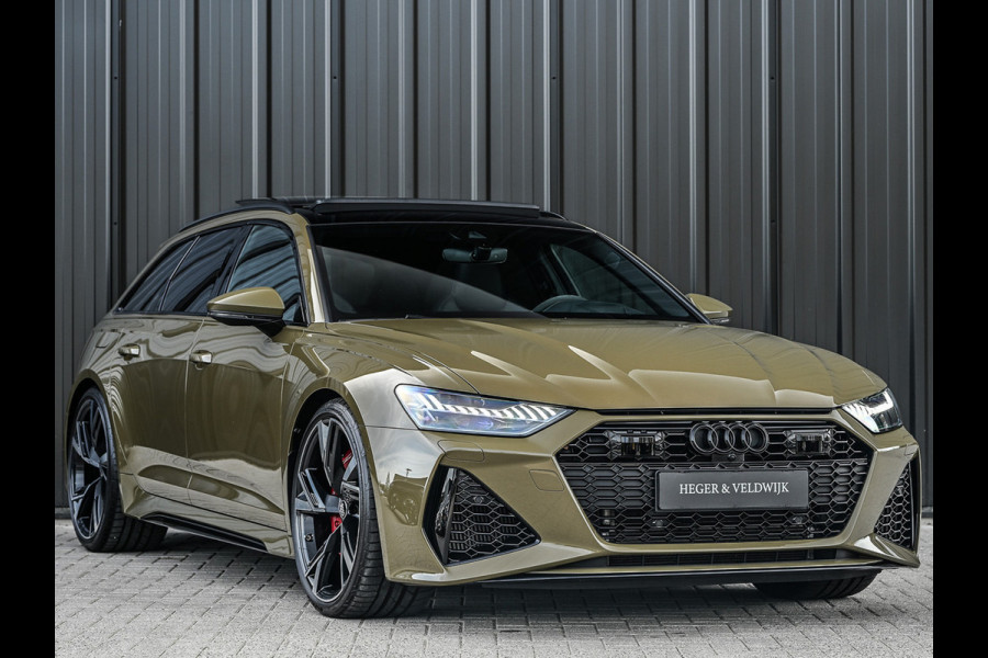 Audi RS6 Avant RS 6 TFSI Quattro 600pk Dynamic | B&O Sound | RS Sportuitlaat | Design Pack | Panoramadak | Head-Up | Sport Differentieel | Laser | Audi Exclusive Color | RS Seats | 4 Zone Climate | 4 Wheel Steering Assistent tour package