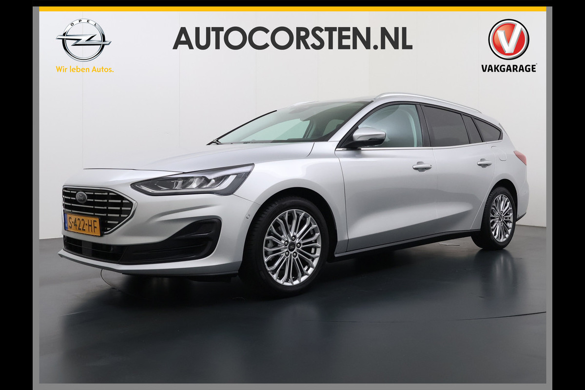 Ford FOCUS Wagon T 125PK Hybride Trekhaak Navi Camera LED Dual-ECC Keyless FordPass-ConnectStoel+Stuur+Voorruitverwarming Apple Carplay Android A DAB Bluetooth Lmv 17" Ecc GSM Draadloos Opladen Led Privacy Glas Isofix Lane Assist Keyless Licht-/regensensor Origineel Nederlandse Auto  € 34.000 nieuw