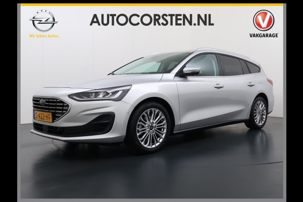 Ford FOCUS Wagon T 125PK Hybride Trekhaak Navi Camera LED Dual-ECC Keyless FordPass-ConnectStoel+Stuur+Voorruitverwarming Apple Carplay Android A DAB Bluetooth Lmv 17" Ecc GSM Draadloos Opladen Led Privacy Glas Isofix Lane Assist Keyless Licht-/regensensor Origineel Nederlandse Auto  € 34.000 nieuw