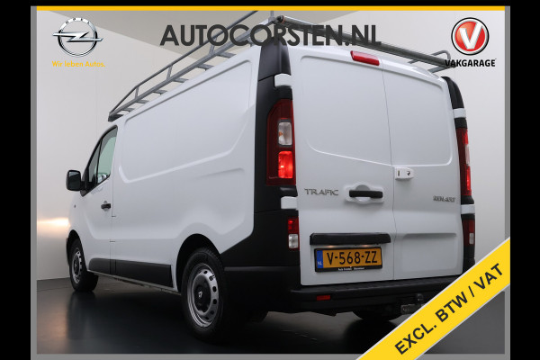 Renault Trafic DCI 126PK 3-Pers. EURO 6 Trekhaak Navi Airco Cruise Control Imperial Bluetooth Pdc Comfort Energy Achterdeuren Schuifdeur Betonplex Vloer Inbouwkasten 1.6dCi T29 L1H1 1e Eigenaar 2.000KG Trekgewicht Origineel Nederlandse Bus