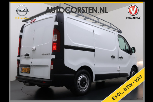 Renault Trafic DCI 126PK 3-Pers. EURO 6 Trekhaak Navi Airco Cruise Control Imperial Bluetooth Pdc Comfort Energy Achterdeuren Schuifdeur Betonplex Vloer Inbouwkasten 1.6dCi T29 L1H1 1e Eigenaar 2.000KG Trekgewicht Origineel Nederlandse Bus