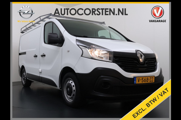 Renault Trafic DCI 126PK 3-Pers. EURO 6 Trekhaak Navi Airco Cruise Control Imperial Bluetooth Pdc Comfort Energy Achterdeuren Schuifdeur Betonplex Vloer Inbouwkasten 1.6dCi T29 L1H1 1e Eigenaar 2.000KG Trekgewicht Origineel Nederlandse Bus