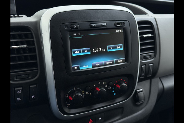 Renault Trafic DCI 126PK 3-Pers. EURO 6 Trekhaak Navi Airco Cruise Control Imperial Bluetooth Pdc Comfort Energy Achterdeuren Schuifdeur Betonplex Vloer Inbouwkasten 1.6dCi T29 L1H1 1e Eigenaar 2.000KG Trekgewicht Origineel Nederlandse Bus