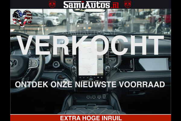 Dodge Ram LIMITED H.O 540PK 706Nm | Massage + Full Option | De Meest Luxe en Volle Pick-Up in zijn Klasse | Comfortabele Dubbele Cabine met Royale 5 Zitplaatsen | BPM vrij | Nu Leverbaar uit Voorraad | Voorraad Nr 2298 - 7479