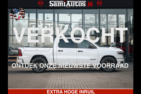 Dodge Ram LIMITED H.O 540PK 706Nm | Massage + Full Option | De Meest Luxe en Volle Pick-Up in zijn Klasse | Comfortabele Dubbele Cabine met Royale 5 Zitplaatsen | BPM vrij | Nu Leverbaar uit Voorraad | Voorraad Nr 2298 - 7479