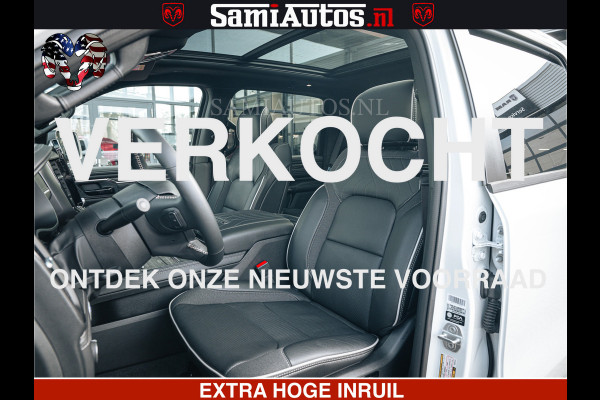 Dodge Ram LIMITED H.O 540PK 706Nm | Massage + Full Option | De Meest Luxe en Volle Pick-Up in zijn Klasse | Comfortabele Dubbele Cabine met Royale 5 Zitplaatsen | BPM vrij | Nu Leverbaar uit Voorraad | Voorraad Nr 2298 - 7479