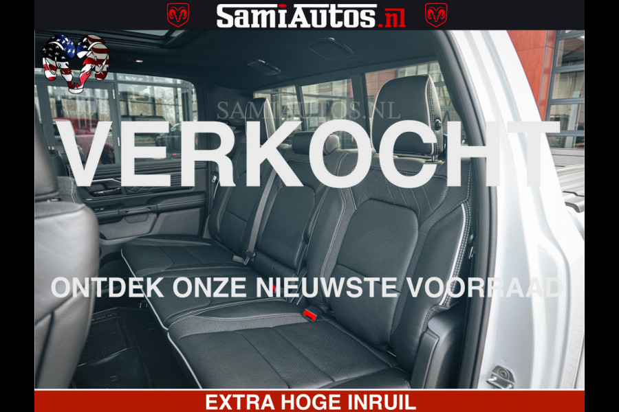 Dodge Ram LIMITED H.O 540PK 706Nm | Massage + Full Option | De Meest Luxe en Volle Pick-Up in zijn Klasse | Comfortabele Dubbele Cabine met Royale 5 Zitplaatsen | BPM vrij | Nu Leverbaar uit Voorraad | Voorraad Nr 2298 - 7479