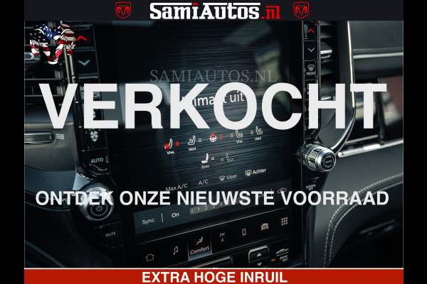 Dodge Ram LIMITED H.O 540PK 706Nm | Massage + Full Option | De Meest Luxe en Volle Pick-Up in zijn Klasse | Comfortabele Dubbele Cabine met Royale 5 Zitplaatsen | BPM vrij | Nu Leverbaar uit Voorraad | Voorraad Nr 2298 - 7479