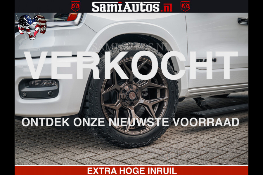 Dodge Ram LIMITED H.O 540PK 706Nm | Massage + Full Option | De Meest Luxe en Volle Pick-Up in zijn Klasse | Comfortabele Dubbele Cabine met Royale 5 Zitplaatsen | BPM vrij | Nu Leverbaar uit Voorraad | Voorraad Nr 2298 - 7479