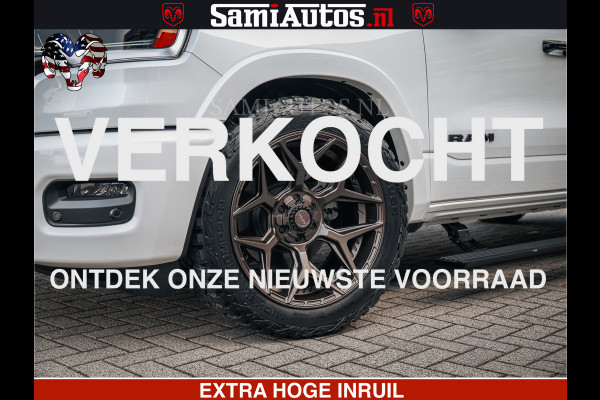 Dodge Ram LIMITED H.O 540PK 706Nm | Massage + Full Option | De Meest Luxe en Volle Pick-Up in zijn Klasse | Comfortabele Dubbele Cabine met Royale 5 Zitplaatsen | BPM vrij | Nu Leverbaar uit Voorraad | Voorraad Nr 2298 - 7479