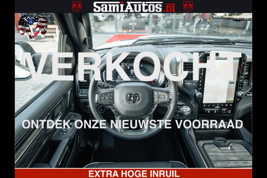 Dodge Ram LIMITED H.O 540PK 706Nm | Massage + Full Option | De Meest Luxe en Volle Pick-Up in zijn Klasse | Comfortabele Dubbele Cabine met Royale 5 Zitplaatsen | BPM vrij | Nu Leverbaar uit Voorraad | Voorraad Nr 2298 - 7479