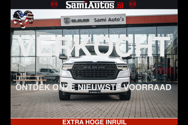 Dodge Ram LIMITED H.O 540PK 706Nm | Massage + Full Option | De Meest Luxe en Volle Pick-Up in zijn Klasse | Comfortabele Dubbele Cabine met Royale 5 Zitplaatsen | BPM vrij | Nu Leverbaar uit Voorraad | Voorraad Nr 2298 - 7479
