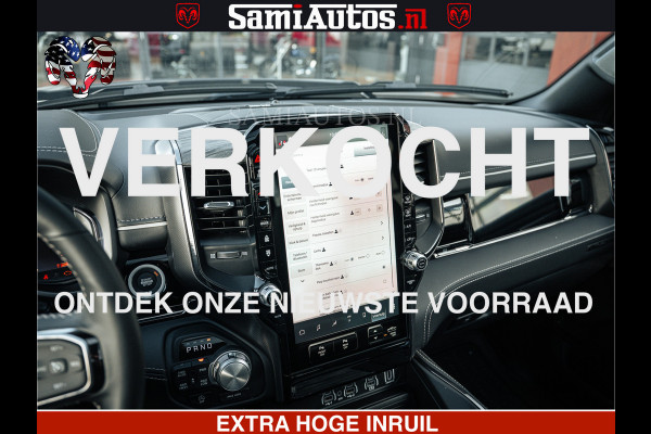 Dodge Ram LIMITED H.O 540PK 706Nm | Massage + Full Option | De Meest Luxe en Volle Pick-Up in zijn Klasse | Comfortabele Dubbele Cabine met Royale 5 Zitplaatsen | BPM vrij | Nu Leverbaar uit Voorraad | Voorraad Nr 2298 - 7479