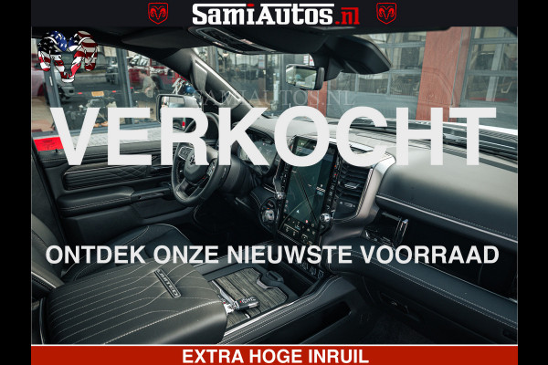 Dodge Ram LIMITED H.O 540PK 706Nm | Massage + Full Option | De Meest Luxe en Volle Pick-Up in zijn Klasse | Comfortabele Dubbele Cabine met Royale 5 Zitplaatsen | BPM vrij | Nu Leverbaar uit Voorraad | Voorraad Nr 2298 - 7479