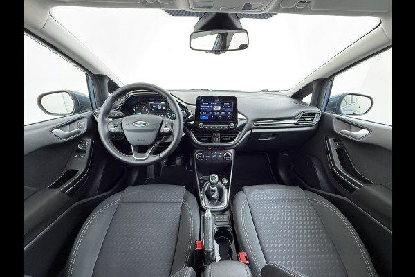 Ford Fiesta 1.0T 126PK Titanium Apple Carplay Android Navi LM Airco Cruise Control Stoelverwarming Apps Voorruitverwarming Wifi Mistlampen Chroompack TCS Led Lmv Lane Assist Isofix TCS EAB Hill-Start-Assist Ford-Pass-Connect LED