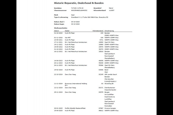 Opel Grandland X T131PK Trekhaak AGR Navi Apple Carplay Android 1/2 Leer Cruise Control Pdc ECC Ergocomfort Stoel Business Executive Lmv Privacy Glas Led DAB+ Regen-Lichtsensor Lane Assist 1.400KG Trekgewicht 1e Eigenaar Origineel Nederlandse Auto € 34.000