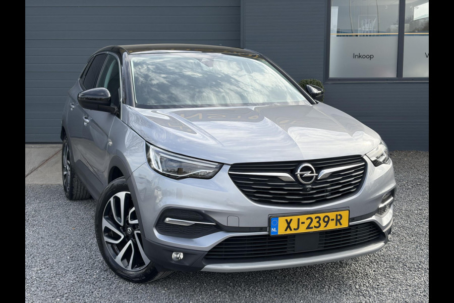 Opel Grandland X 1.2 Turbo Ultimate 1e Eigenaar,360° Camera,Pano,Navi,Stoelverw,Keyless,Rijstrooksensor,BSD,131pk,6 Bak,N.A.P,Pdc V+A,Lm velgen,Halfleder,Dealer Onderhouden,Net beurt gehad,Apk tot 01-2027