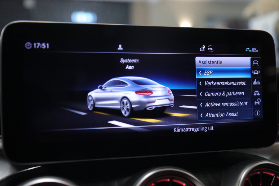 Mercedes-Benz C-Klasse Coupé 180 AMG-LINE NAP Pano/Burm/Carplay/Stoelver/Sfeer/360Cam/Vol