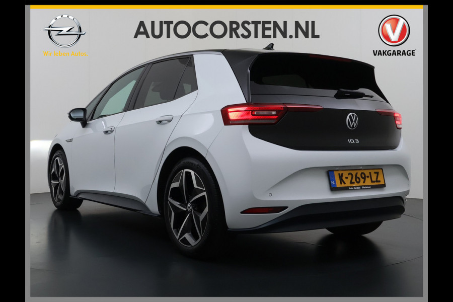 Volkswagen ID.3 First Plus 62kWh Navi-Pro Camera Matrix-Led/Dynamisch Adap.Cruise 19" Apple Carplay Android SOH 92% Ecc Pdc Stoel+Stuurverwarming Lmv Keyless advanced Zwarte-Hemel Wifi DAB Regen-Lichtsensor Isofix Zeer complete 1st Plus!