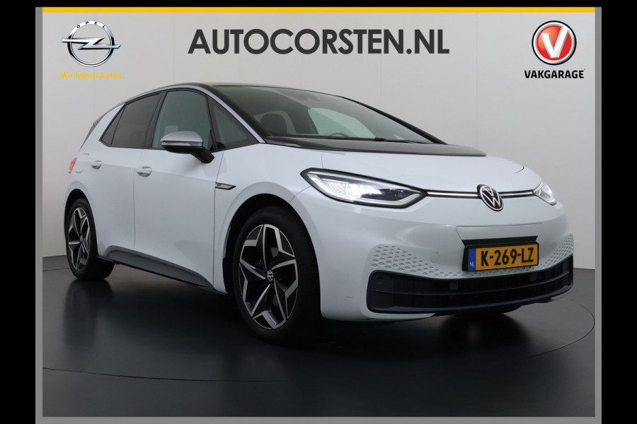 Volkswagen ID.3 First Plus 62kWh Navi-Pro Camera Matrix-Led/Dynamisch Adap.Cruise 19" Apple Carplay Android SOH 92% Ecc Pdc Stoel+Stuurverwarming Lmv Keyless advanced Zwarte-Hemel Wifi DAB Regen-Lichtsensor Isofix Zeer complete 1st Plus!