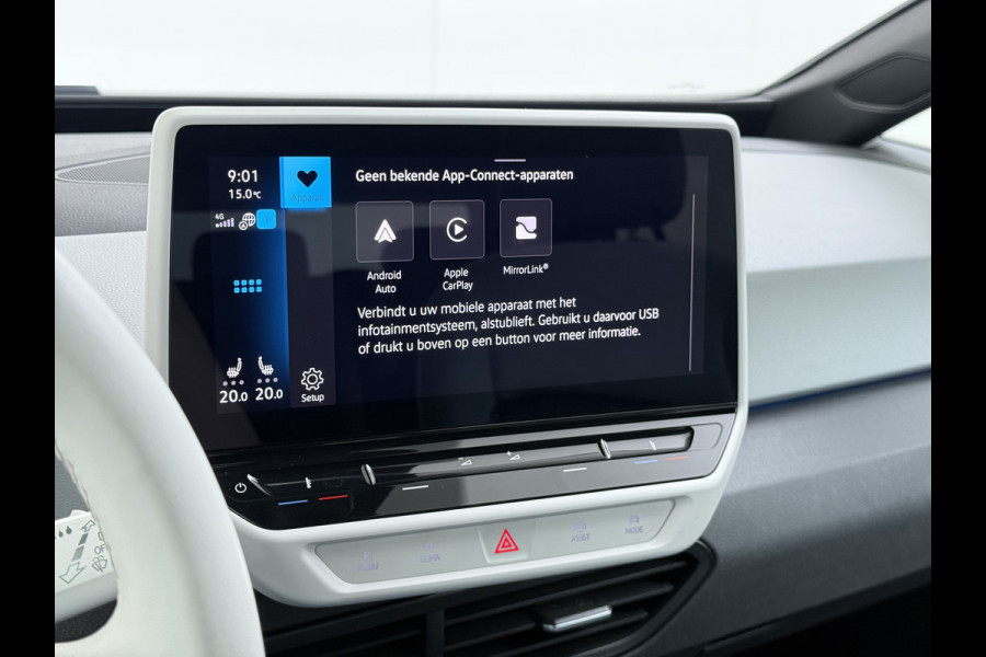 Volkswagen ID.3 First Plus 62kWh Navi-Pro Camera Matrix-Led/Dynamisch Adap.Cruise 19" Apple Carplay Android SOH 92% Ecc Pdc Stoel+Stuurverwarming Lmv Keyless advanced Zwarte-Hemel Wifi DAB Regen-Lichtsensor Isofix Zeer complete 1st Plus!