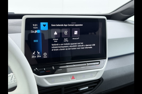 Volkswagen ID.3 First Plus 62kWh Navi-Pro Camera Matrix-Led/Dynamisch Adap.Cruise 19" Apple Carplay Android SOH 92% Ecc Pdc Stoel+Stuurverwarming Lmv Keyless advanced Zwarte-Hemel Wifi DAB Regen-Lichtsensor Isofix Zeer complete 1st Plus!