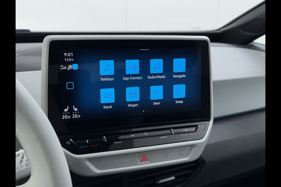 Volkswagen ID.3 First Plus 62kWh Navi-Pro Camera Matrix-Led/Dynamisch Adap.Cruise 19" Apple Carplay Android SOH 92% Ecc Pdc Stoel+Stuurverwarming Lmv Keyless advanced Zwarte-Hemel Wifi DAB Regen-Lichtsensor Isofix Zeer complete 1st Plus!