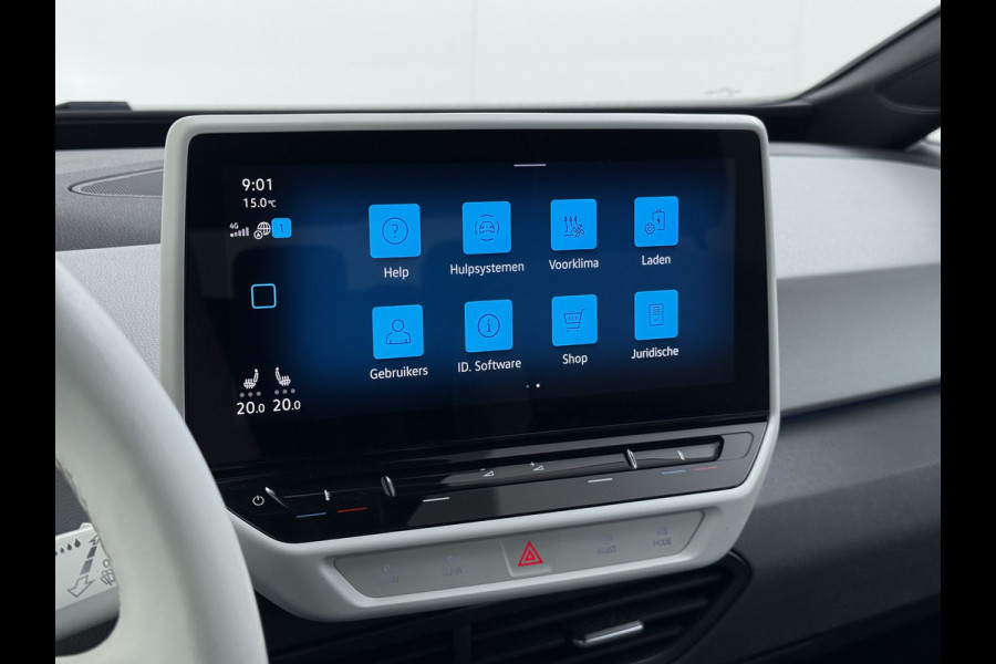 Volkswagen ID.3 First Plus 62kWh Navi-Pro Camera Matrix-Led/Dynamisch Adap.Cruise 19" Apple Carplay Android SOH 92% Ecc Pdc Stoel+Stuurverwarming Lmv Keyless advanced Zwarte-Hemel Wifi DAB Regen-Lichtsensor Isofix Zeer complete 1st Plus!