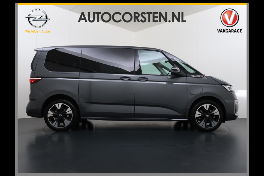 Volkswagen Multivan Bulli 218PK eHybrid AUT-6 Pano-Dak Navi 3-Zone Ecc Cruise Control Camera Trekhaak Apple Carplay Android Pdc Stoelverwarming Life 2+2+2 Premium Zitopstelling Keyless Lmv 19" Easy Open Pack Privacy Glas Elek.Achterklep Led Origineel Nederlandse Bus Dealeronderhouden 1.600kg trekvermogen