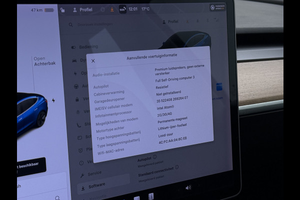 Tesla Model 3 SR+ 325PK LFP-Accu (dus altijd 100% laden) AutoPilot Leer Pano-Dak Adaptive Cruise Lmv 18" Camera's Elektr.-Stuur+Stoelen+Spiege Ecc Navi Led DAB Voorverwarmen interieur via App Keyless One-Pedal-Drive 1e Eigenaar Origineel Nederlandse Auto LFP accu dus 100% opladen!