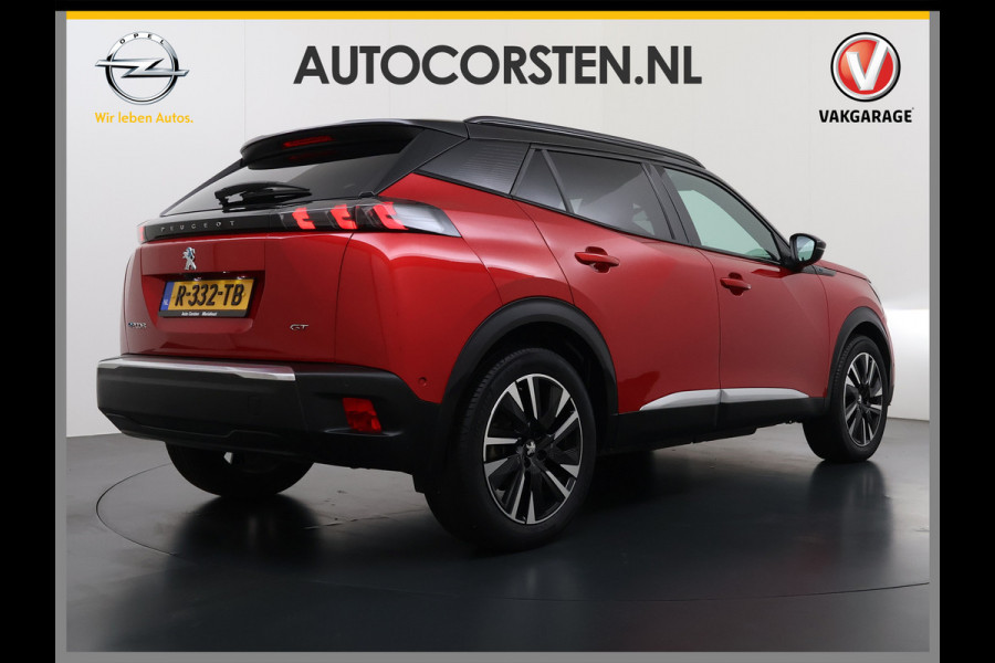 Peugeot e-2008 EV GT 50kWh Pano-Dak 360°Camera 3-fase 18" 1/2 Leer/Alcantara Adaptive-Cruise 3D-Navi ParkAssist PDC-a+v Ecc Stoelverwarming App SOH 91% Keyless Led LmvPrivacy Glas BlindSpot Assist Lane Assist Isofix DAB+ Regen-Lichtsensor Dealeronderhouden € 40.000 nieuw!