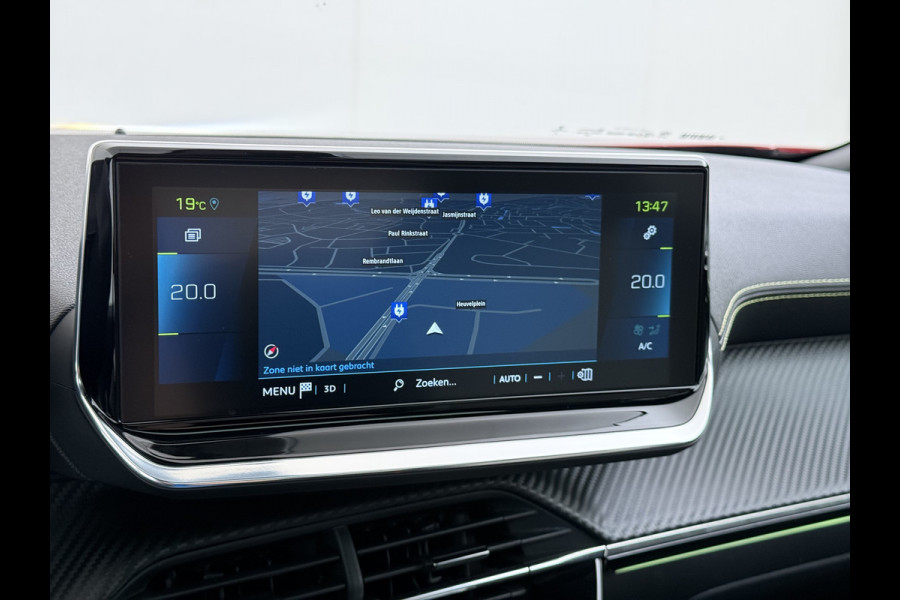 Peugeot e-2008 EV GT 50kWh Pano-Dak 360°Camera 3-fase 18" 1/2 Leer/Alcantara Adaptive-Cruise 3D-Navi ParkAssist PDC-a+v Ecc Stoelverwarming App SOH 91% Keyless Led LmvPrivacy Glas BlindSpot Assist Lane Assist Isofix DAB+ Regen-Lichtsensor Dealeronderhouden € 40.000 nieuw!