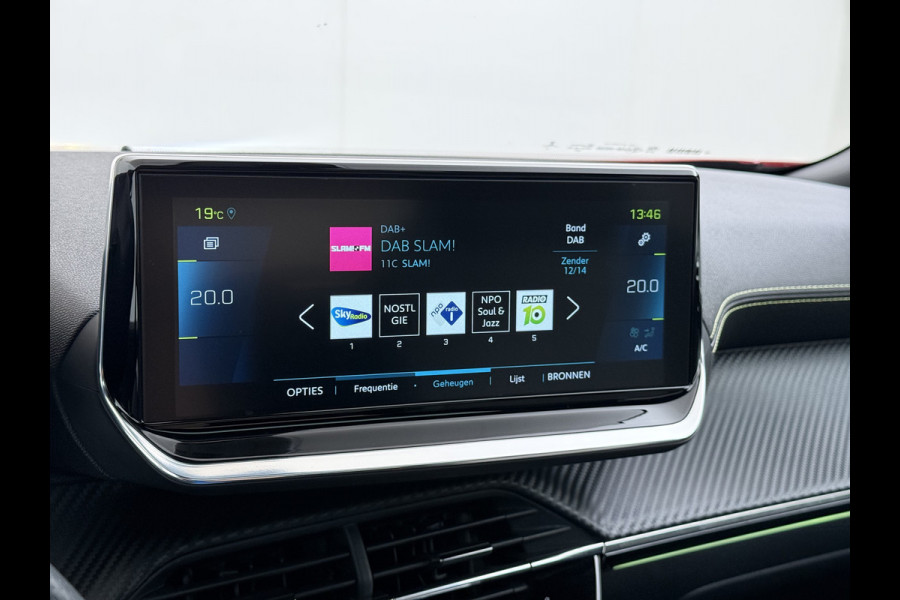 Peugeot e-2008 EV GT 50kWh Pano-Dak 360°Camera 3-fase 18" 1/2 Leer/Alcantara Adaptive-Cruise 3D-Navi ParkAssist PDC-a+v Ecc Stoelverwarming App SOH 91% Keyless Led LmvPrivacy Glas BlindSpot Assist Lane Assist Isofix DAB+ Regen-Lichtsensor Dealeronderhouden € 40.000 nieuw!