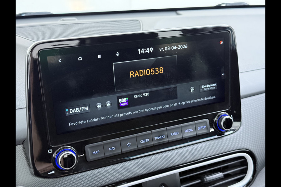 Hyundai Kona 1.6GDI 142PK HEV Hybrid Automaat Adap.Cruise Navi Ecc Camera Krell®-Audio Apple Carplay Android Auto Comfort Lane Assist VESS Led Lmv Isofix Bluetooth DAB FCA 1e Eigenaar Origineel Nederlandse Auto