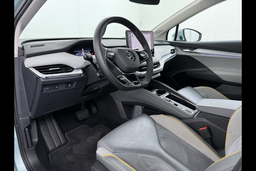 Škoda ENYAQ iV 80 Sport Panorama-Schuifdak Soh 93% Memory Trekhaak Adap.Cruise 360°Camera Navi Ecc Apple Carplay Android Auto Pdc Lmv 21" Privacy Glas Led DAB Stuur+Stoel+A.Bankverwarming Lane Assist Keyless 1.000kg Trekvermogen 1e Eigenaar Origineel Nederlandse Auto Dealeronderhouden Nieuwprijs €59.457,-