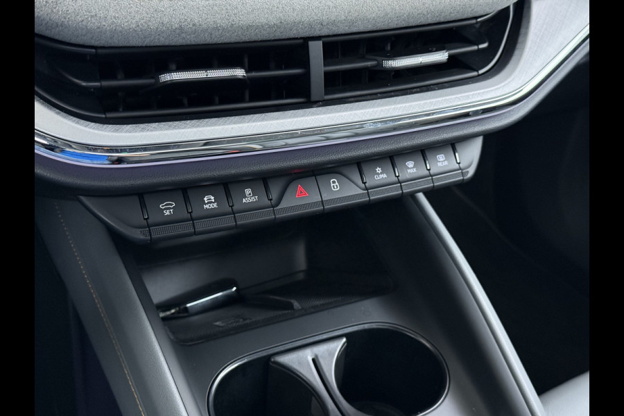 Škoda ENYAQ iV 80 Sport Panorama-Schuifdak Soh 93% Memory Trekhaak Adap.Cruise 360°Camera Navi Ecc Apple Carplay Android Auto Pdc Lmv 21" Privacy Glas Led DAB Stuur+Stoel+A.Bankverwarming Lane Assist Keyless 1.000kg Trekvermogen 1e Eigenaar Origineel Nederlandse Auto Dealeronderhouden Nieuwprijs €59.457,-