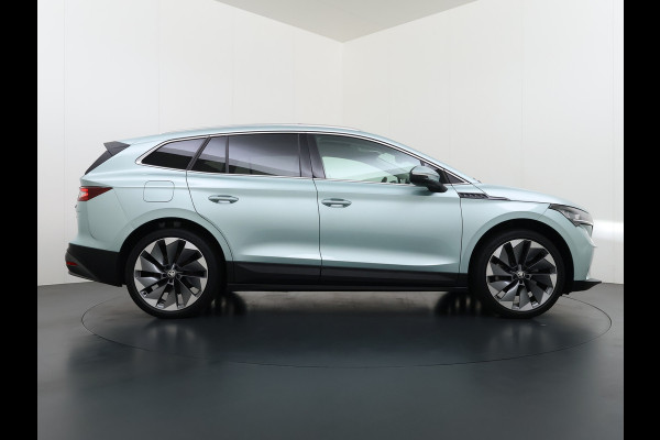 Škoda ENYAQ iV 80 Sport Panorama-Schuifdak Soh 93% Memory Trekhaak Adap.Cruise 360°Camera Navi Ecc Apple Carplay Android Auto Pdc Lmv 21" Privacy Glas Led DAB Stuur+Stoel+A.Bankverwarming Lane Assist Keyless 1.000kg Trekvermogen 1e Eigenaar Origineel Nederlandse Auto Dealeronderhouden Nieuwprijs €59.457,-